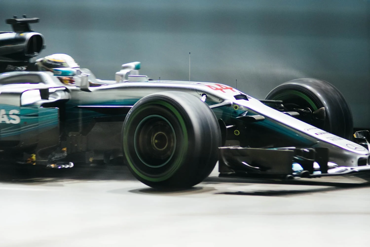 Single-seater racing car on track